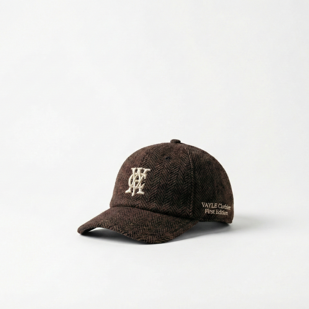 VAYLE Rich Brown Herringbone Cap